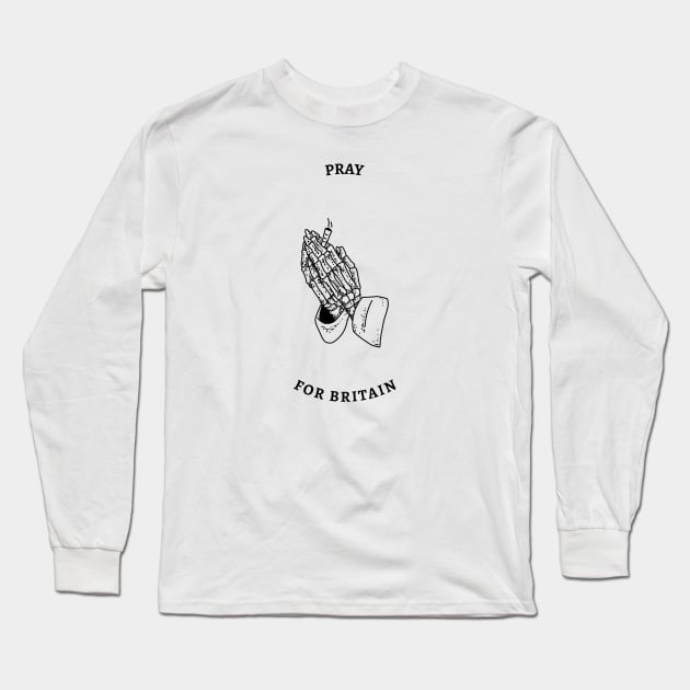 Pray For Britain Long Sleeve T-Shirt by sxiri